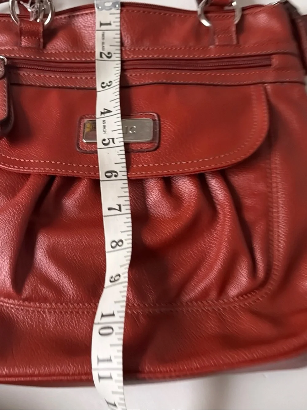 Relic Red Leather Shoulder Bag with Front Flap